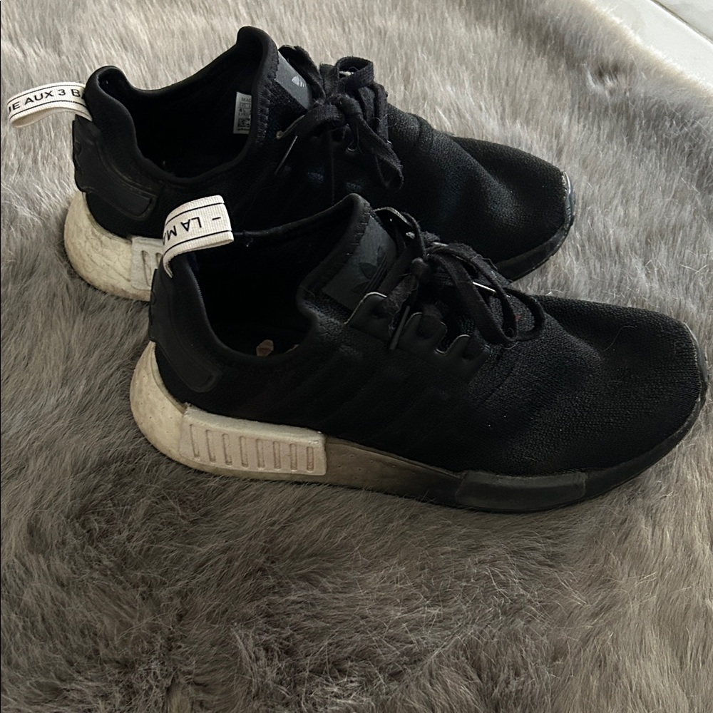 Adidas White and Black Ombre shoes